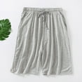 thumbnail image 1 of Mens Sleep Shorts Soft Modal Knit Pajama Bottoms Elastic Waist Lounge Shorts with Pockets for Sleeping Relaxing, 1 of 4