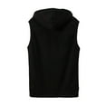 thumbnail image 1 of Mens Sleeveless Plain Hoodie Sports Tank Top Hooded Sweatshirt Zip Up Jacket Workout Athletic Shirts with Hood, 1 of 5