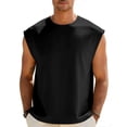 thumbnail image 1 of Mens Sleeveless Shirts Gym Workout Tank Tops Cut Off Shirts Athletic Muscle Loose Fit Tops for Summer Beach Vacation, 1 of 6