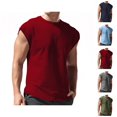 thumbnail image 1 of Mens Sleeveless Shirts Summer Lightweight Breathable Crewneck Casual Plain Tank Tops, 1 of 5