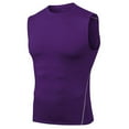 thumbnail image 1 of Mens Sleeveless T-Shirts Compression Muscle Tank Tops, Crew Neck Fitness Quick Dry Athletic Workout Shirts Bodybuilding Tops Slimming Body Shaper Base Layer, 1 of 4