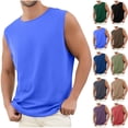 thumbnail image 1 of Mens Sleeveless T-Shirts Cotton Blend Quick Dry Workout Muscle Tank Tops Summer Mosisture-Wicking Athletic Shirts Big & Tall, 1 of 5