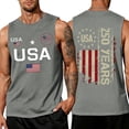 thumbnail image 1 of Mens Sleeveless Tee Shirts Casual 250 Years Of Freedom Muscle Tank Tops Sleeveless Graphic Shirts American Flag Patriotic Shirt, 1 of 3
