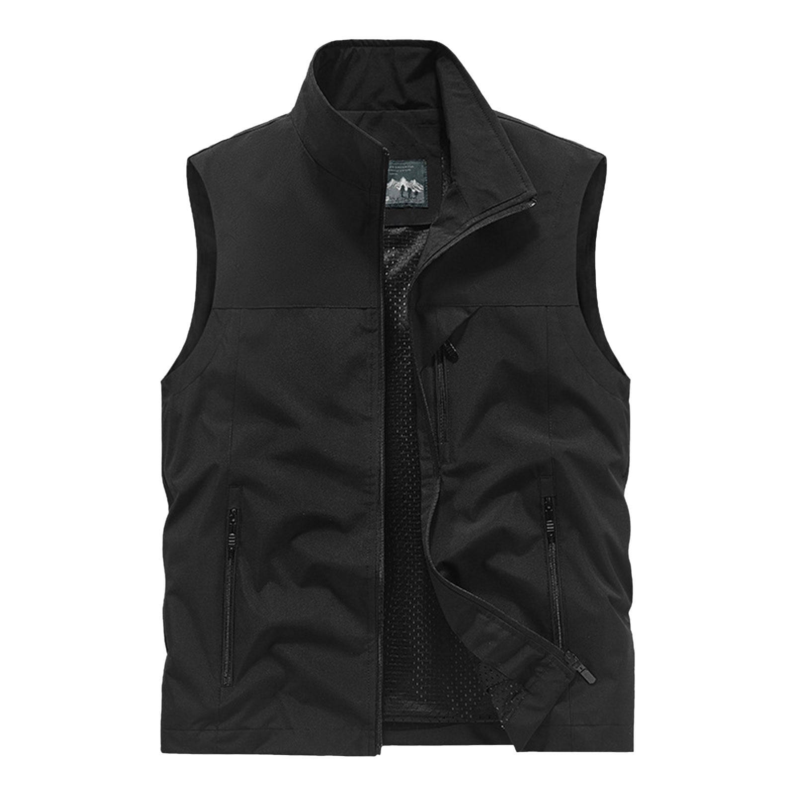 Mens Sleeveless Vest Lightweight Outdoor Vests Photo Fishing Cargo Vest with Pockets Work Jacket for Travel Hiking Running