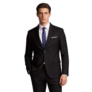 Mens Slim Fit Blazer Jacket Two-Button Notched Lapel Casual Suit Jacket