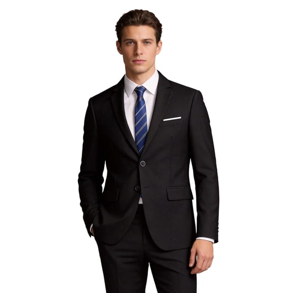 Mens Slim Fit Blazer Jacket Two-Button Notched Lapel Casual Suit Jacket