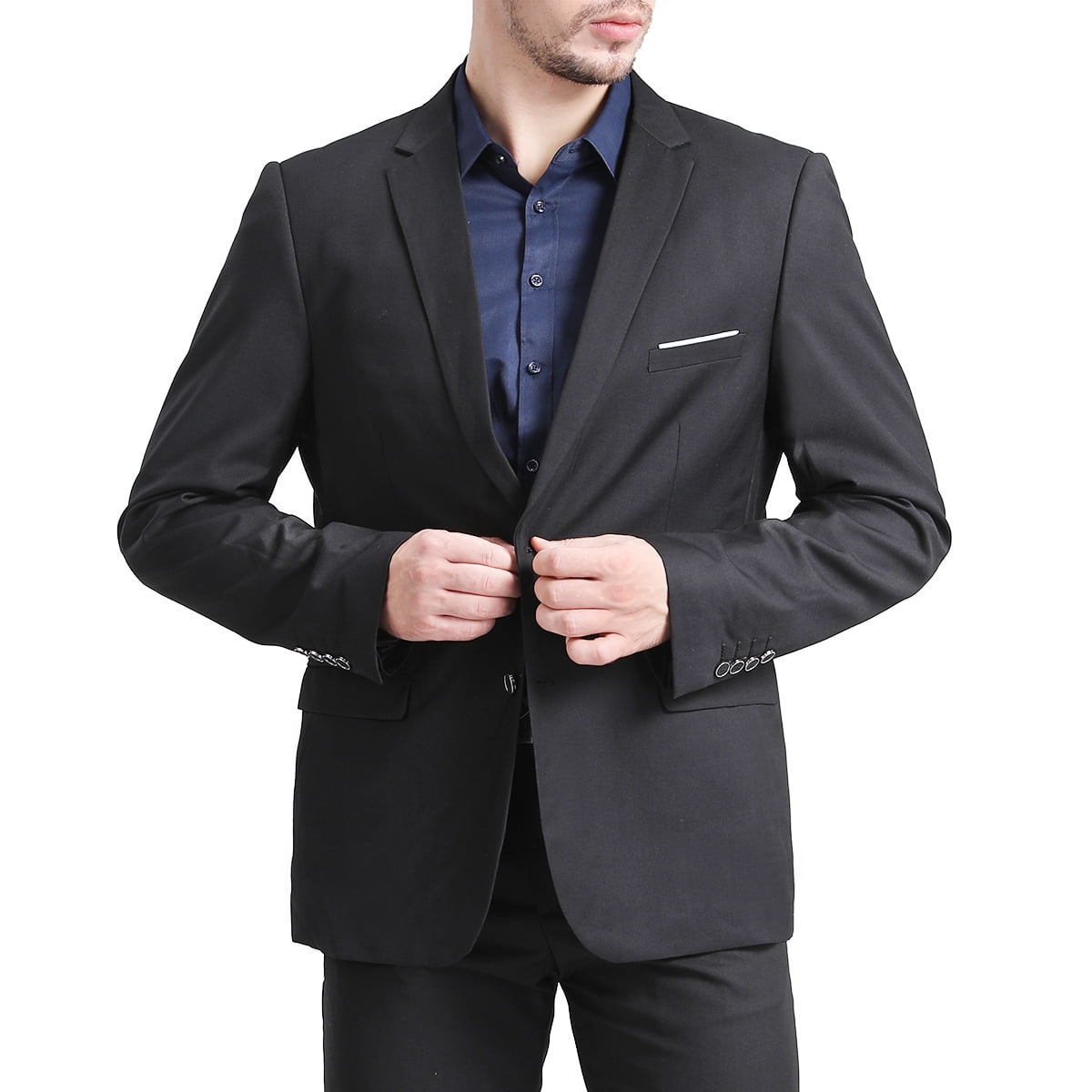 UMISS Men's Blazer Notch Lapel Two Buttons Wedding Party