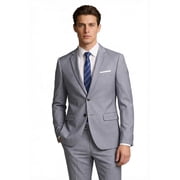 Cloudstyle Mens Business Casual Slim Fit Solid Color Two-Button Suit Jacket, 7cm Notch Lapel Long Sleeve Regular Length