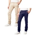 thumbnail image 1 of Mens Slim Fit Cotton Stretch Chino Pants 2 Packs, 1 of 5