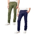 thumbnail image 1 of Mens Slim Fit Cotton Stretch Chino Pants 2 Packs, 1 of 5