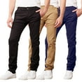 thumbnail image 1 of Mens Slim Fit Cotton Stretch Chino Pants (3-Pack), 1 of 4