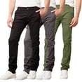 thumbnail image 1 of Mens Slim Fit Cotton Stretch Chino Pants (3-Pack), 1 of 4