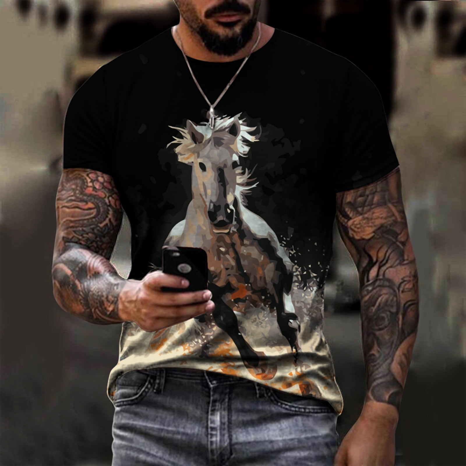 Mens graphic shop workout shirts