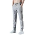 thumbnail image 1 of Mens Slim Fit Joggers Pants Elastic Waist Casual Comfy Solid Pocket Bandage Drawstring Pants Gray, 1 of 4