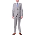 thumbnail image 1 of Mens Slim Fit Light Gray Two Button 100% Wool Suit, 1 of 4