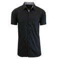 thumbnail image 1 of Mens Slim Fit Short Sleeve Button Up Shirt (S- 2XL), 1 of 5