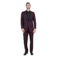 thumbnail image 1 of Mens Slim Fit Solid 2 Piece Pick Stitch Suit Set Notch Lapel, 1 of 4