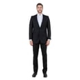 thumbnail image 1 of Mens Slim Fit Solid 2 Piece Pick Stitch Suit Set Notch Lapel, 1 of 4