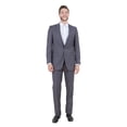 thumbnail image 1 of Mens Slim Fit Solid 2 Piece Pick Stitch Suit Set Notch Lapel, 1 of 4