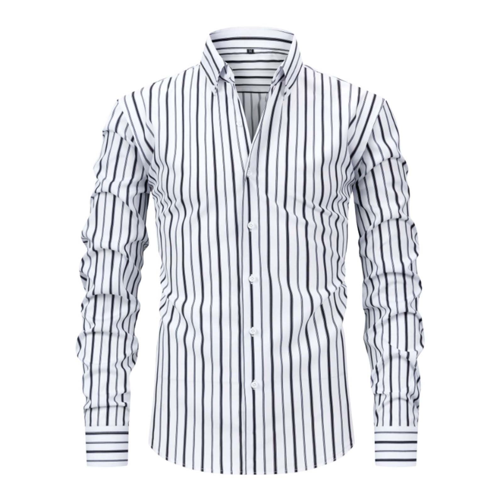 amazon dress shirts men Men's Casual Checkered Business Casual Shirts Regular Fit Slim Long Sleeve Button Down Shirt Size:3-6 mon YGroup_dame-one Boho Chic Blue and Stand out with the