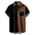 thumbnail image 1 of Mens Slim Fit T-Shirts Casual Collared Short Sleeve Button Down Tees Vocation Hiking Shirt, S, 1 of 7