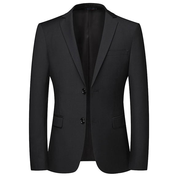 Mens Slim Fit Two Button Blazer Notched Lapel Suit Jacket