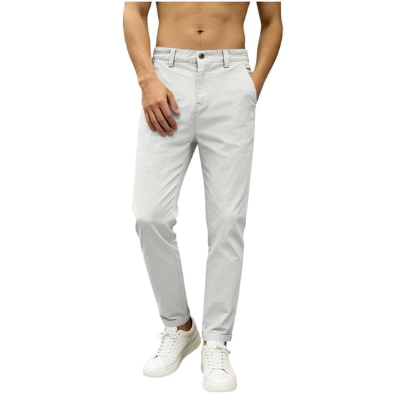 Mens Slim-Fit Wrinkle-Resistant Flat-Front Chino Pant with pockets