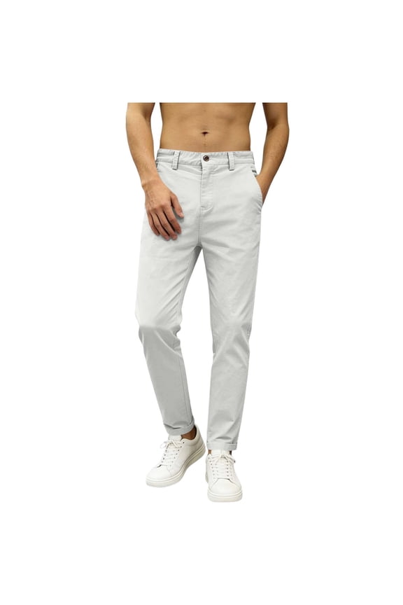 Mens Slim-Fit Wrinkle-Resistant Flat-Front Chino Pant with pockets