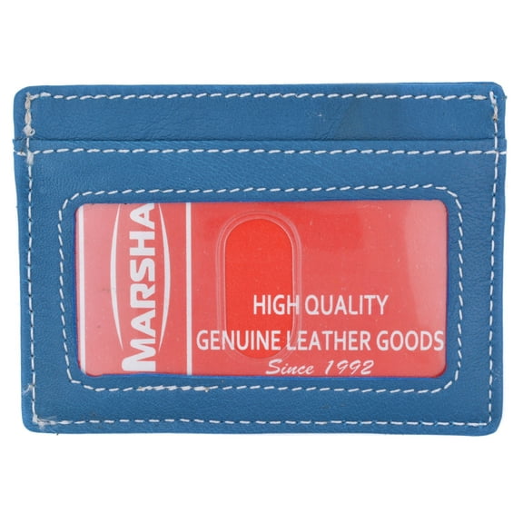 Mens Slim Leather Wallet Card Holder Window Credit Cash ID Pocket Thin Minimal