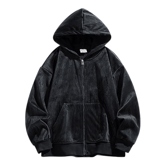 Mens Slim Lightweight Zip Up Hoodie with Pockets Long Sleeve Full-Zip Hooded Sweatshirt Men's Large Pocket Cardigan Sweatshirt Hooded Zipper Sweatshirt Jacket