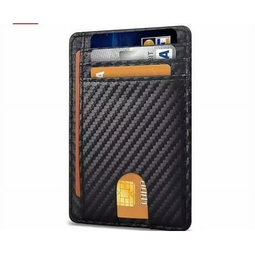 Mens Slim Wallet Credit Card Holder RFID Blocking Pocket ID Money PU Leather