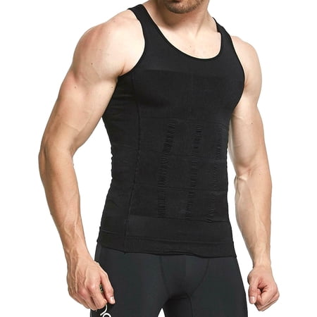 Mens Slimming Body Shaper Abdomen Trimming Compression Undershirt Vest