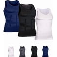 thumbnail image 1 of Mens Slimming Body Shaper Vest Compression Tank Tops Shirts Workout Abs Abdomen Undershirts 3pcs, 1 of 19