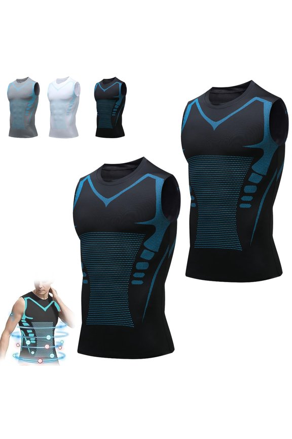 Mens Slimming Body Shaper Vest Shirt Abs Abdomen Slim Compression Shirts Shaping Sleeveless Tank Top Workout Undershirts