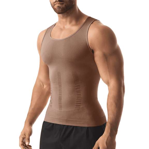 Mens Slimming Body Shaper Vest Shirt Abs Abdomen Slim Gym Workout Tummy Control Compression Tank Top Sleeveless Shapewear