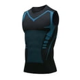 thumbnail image 1 of Mens Slimming Compression Shirt Body Shaper Vest Crewneck Workout Shirts Tummy Control Undershirts, 1 of 4