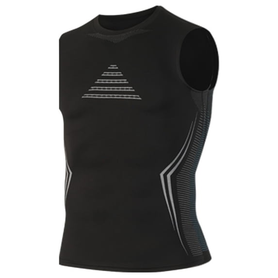 Mens Slimming Compression Shirt, Slimming Undershirt Shirts for Men Body Shaper Vest Shapewear Tummy Control Workout Fitness Vest Black
