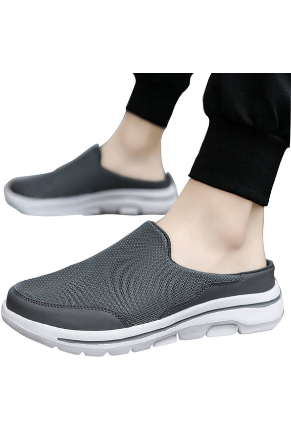 Mens Slip On Mule Shoes Fashion Backless Walking Shoes Soft Cushion Comfortable Running Shoes