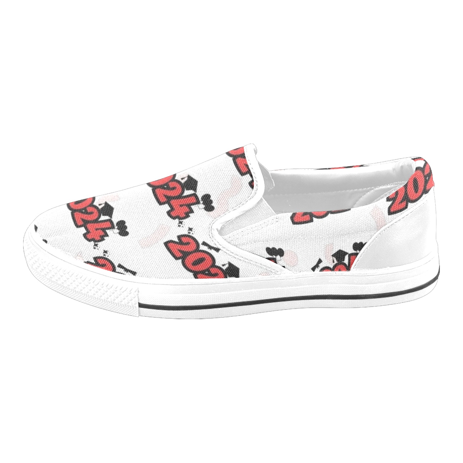 Mens Slip On Shoes Red and Black Graduation 2024=3 Women's Fashion Art ...