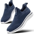 thumbnail image 1 of Sosenfer Men's Hands Free Slip on Sneakers Easy Wear Slip in Walking Shoes Breathable Lightweight Running Shoes Blue, 1 of 6