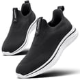 thumbnail image 1 of Sosenfer Men's Hands Free Slip on Sneakers Easy Wear Slip in Walking Shoes Breathable Lightweight Running Shoes Black, 1 of 7