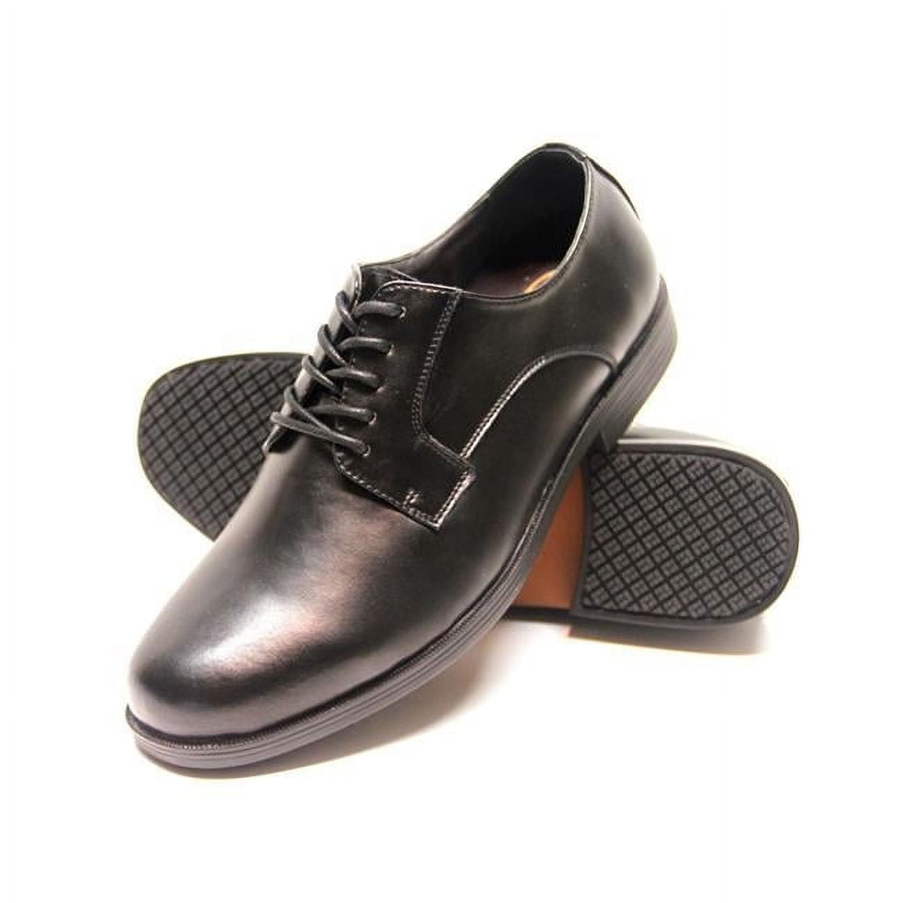 Mens Slip-Resistant Oxfords Dress Work Shoe, Black - Size 14