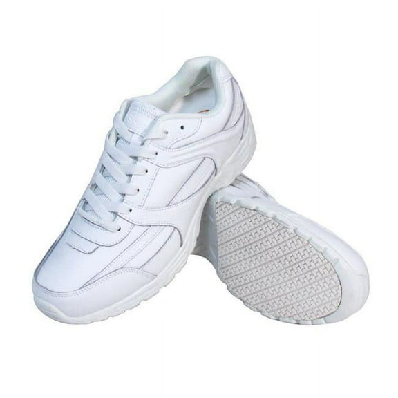 Mens Slip-Resistant Work Shoe - White - Size 8.5