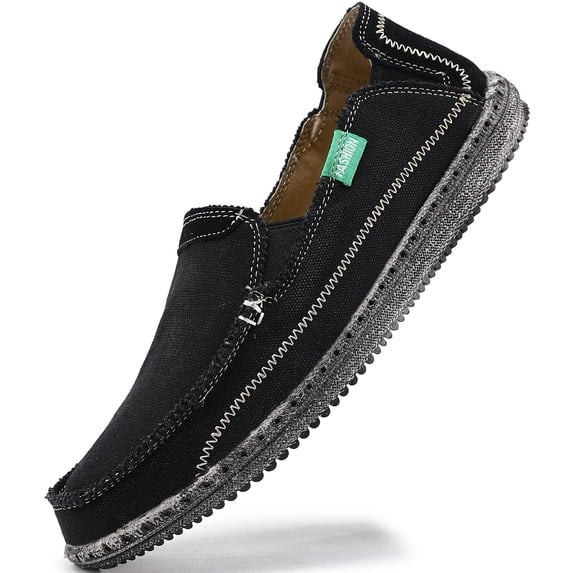 Mens Slip on Deck Shoes Casual Canvas Loafers Beach Boat Shoes