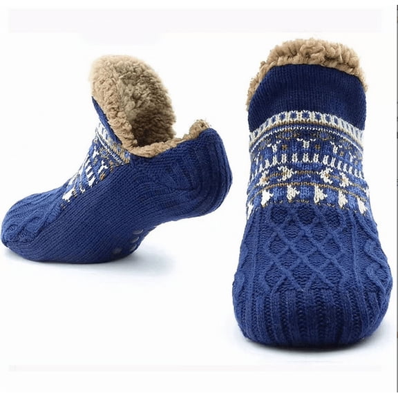 Mens Slipper Socks: Syphoria Winter Warm Fuzzy Socks, Thermal Cozy Non Slip Socks Fleece Home Socks, 1 Pair