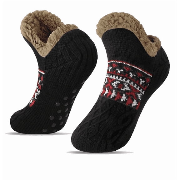 Mens Slipper Socks: Syphoria Winter Warm Fuzzy Socks, Thermal Cozy Non Slip Socks Fleece Home Socks, 1 Pair