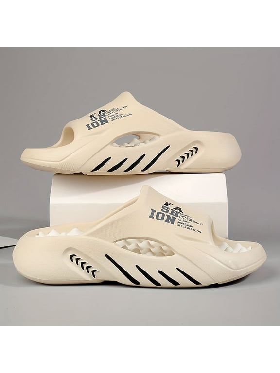 Mens Slippers 2026 New Spring and Summer Comfortable Outsole Outdoor Casual EVA Slippers Mens Fashion Cool Slides Anti-slip, Wear-resistant, Breathable All-match Couple Slippers