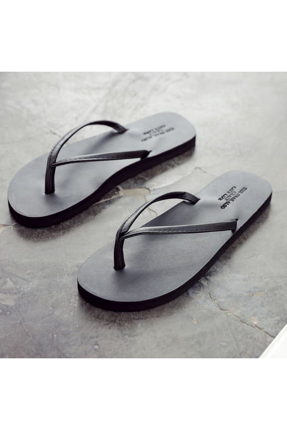 Mens Slippers Arch Support Foreign Trade Flip Flops Couple Beach Summer Non External Wearing with Toe Shoes for Men