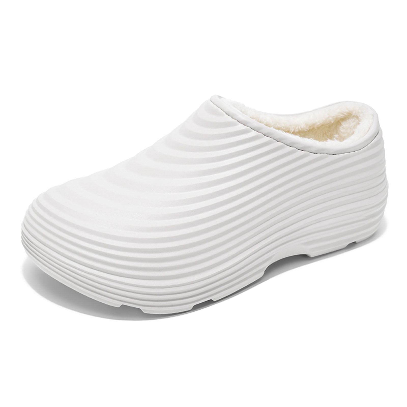 Mens Slippers Arch Support Pull On Fleece Lined House Shoes Wide Width Non Slip Comfortable Casual Indoor Outdoor Men Slippers Size 43