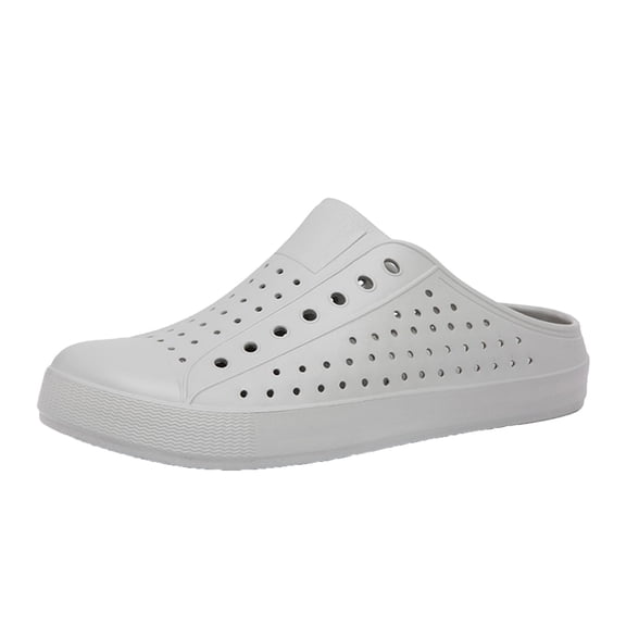 Mens Slippers Breathable Hole Slip On House Shoes Walking Elastic Non Slip Comfortable Casual Indoor Outdoor Rubber Mens Slipper Size 45